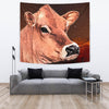 Cute Jersey Cattle (Cow) Print Tapestry