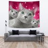 Russian Blue Cat Print Tapestry