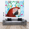 Redandgreen Macaw Parrot Print Tapestry