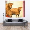 Limousin Cattle (Cow) Print Tapestry