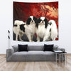 Japanese Chin On Red Print Tapestry