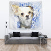 Chihuahua Dog Watercolor Art Print Tapestry