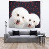 Bichon Frise Floral Print Tapestry