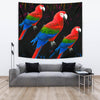 Red And Green Macaw Parrot Print Tapestry