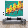 Sun Conure Parrot Print Tapestry