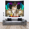 Cute Siberian Cat Print Tapestry