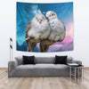 Lovely Diamond Dove Bird Print Tapestry