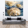 Pomeranian Dog Print Tapestry