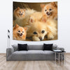 Cute Pomeranian Print Tapestry