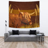 Highland Cattle (Cow) Print Tapestry