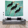 African Pied Hornbill Bird Print Tapestry