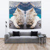 Amazing Samoyed Dog Print Tapestry