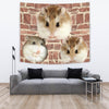 Roborovski Hamster On Wall Print Tapestry