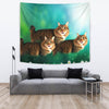 Cute American Bobtail Cat Print Tapestry