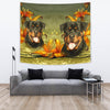 Cute Rottweiler Dog Print Tapestry