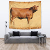 Red Brangus Cattle Print Tapestry