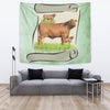 Hand Crafted Red Brangus Cattle Print Tapestry