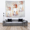 Shetland Sheepdog Watercolor Art Print Tapestry