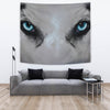 Siberian Husky Face Print Tapestry