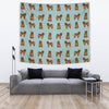 Cute Chow Chow Dog Pattern Print Tapestry