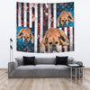 Bullmastiff Floral Print Tapestry