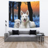 Lovely White Shepherd Dog Print Tapestry