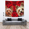 Yorkshire Terrier On Red Print Tapestry