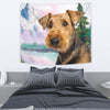 Cute Airedale Terrier Print Tapestry