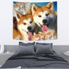 Lovely Akita Dog Print Tapestry