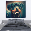 Rottweiler Dog Vector Art Print Tapestry