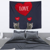 Chartreux Cat Love Print Tapestry