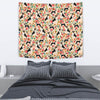 Basenji Dog Floral Print Tapestry