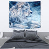 Snowy Lion Print Limited Edition Print Tapestry