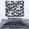 Border Collie Dog In Lots Print Tapestry