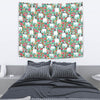 French Bulldog Floral Print Tapestry