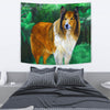 Rough Collie Dog Art Print Tapestry