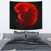 Red Siamese Fighting Fish (Betta Fish) Print Tapestry