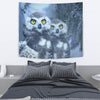 Snow Owl Bird Print Tapestry