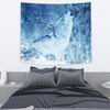 Snowy Wolf Print Tapestry