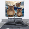 Burmese Cat Print Tapestry