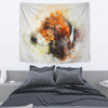 Basset Hound Dog Watercolor Art Print Tapestry