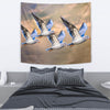 Flying Seagulls Bird Print Tapestry