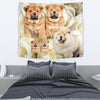 Chow Chow On Yellow Print Tapestry