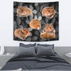 Djungarian Hamster On Black Print Tapestry