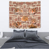 Djungarian Hamster On Wall Print Tapestry