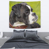 Boxer Dog Dotted Art Print Tapestry