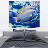 Grey And Yellow Tang Fish Print Tapestry