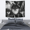 Finnish Lapphund On Black Print Tapestry