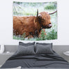 Amazing Highland Cattle (Cow) Print Tapestry