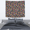 Brussels Griffon Dog Floral Print Tapestry